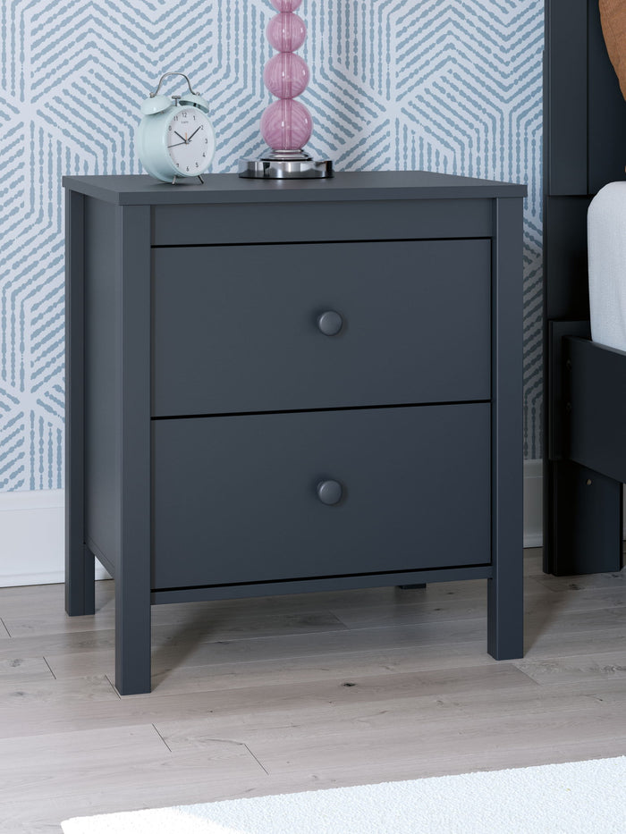 Simmenfort - Two Drawer Night Stand - Navy Blue image 2