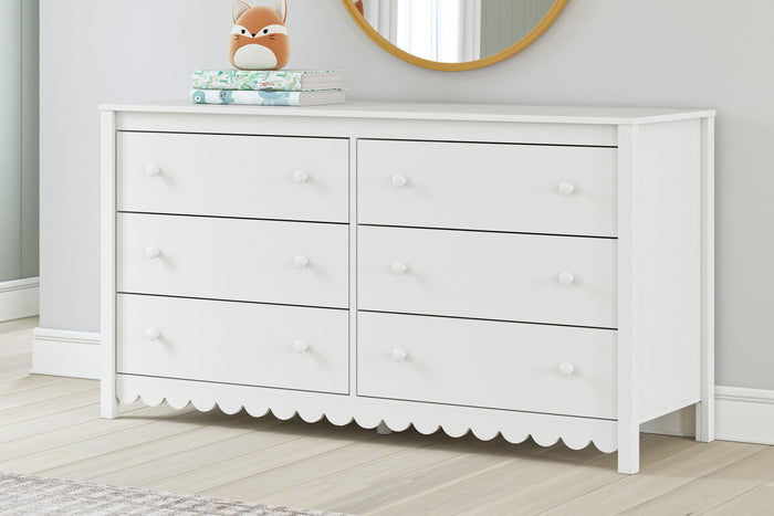 Hallityn - Six Drawer Dresser - White image 3