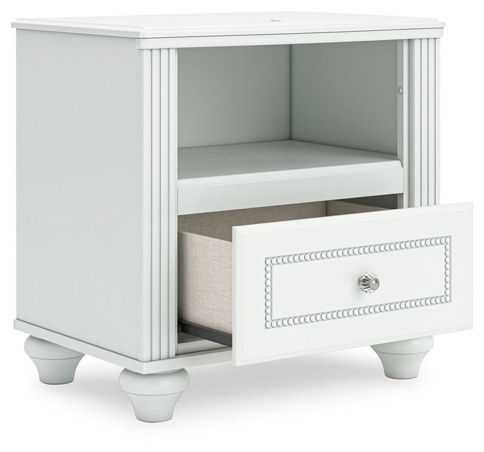 Kozlani - One Drawer Night Stand - White image 3