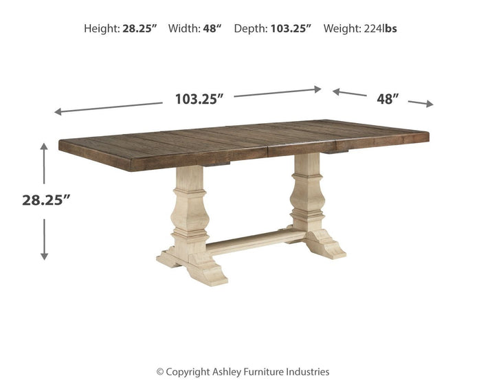 Bolanburg - Extension Dining Table - Brown / Beige image 2