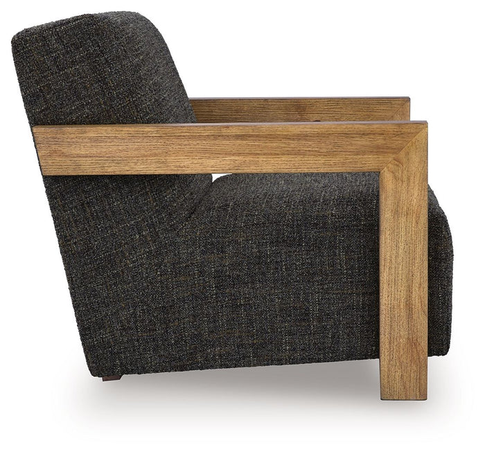 Dorney - Accent Chair - Charcoal / Brown image 3