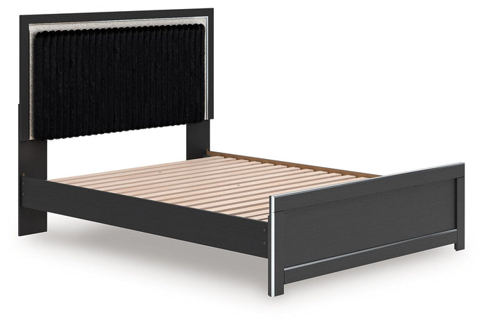 Zuraleus - Upholstered Panel Platform Bed With Roll Slats image 9