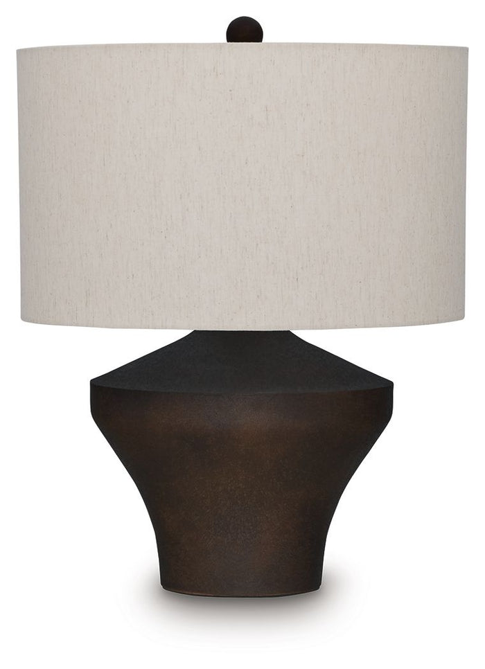 Dolanham - Metal Table Lamp - Distressed Brown image 1