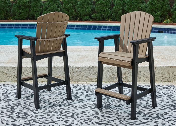 Fairen Trail - Tall Barstool (Set of 2) - Black / Driftwood image 3
