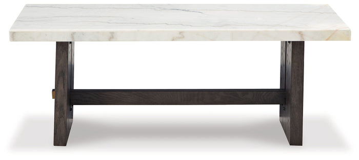 Burkhaus - Rectangular Cocktail Table - White / Dark Brown image 2