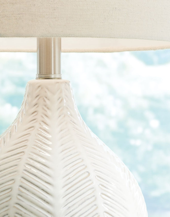 Rainermen - Ceramic Table Lamp  - Off White image 2