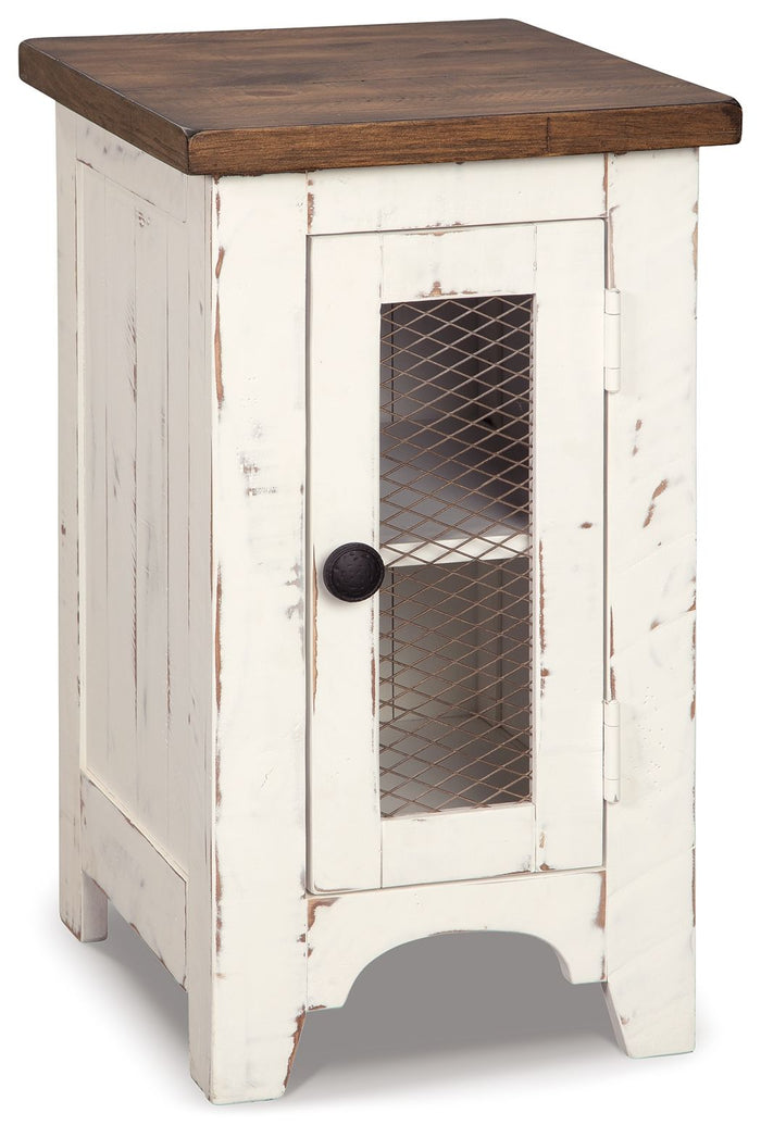 Wystfield - Chair Side End Table - White / Brown image 1