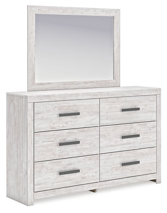 Cayboni - Dresser And Mirror - Whitewash image 1