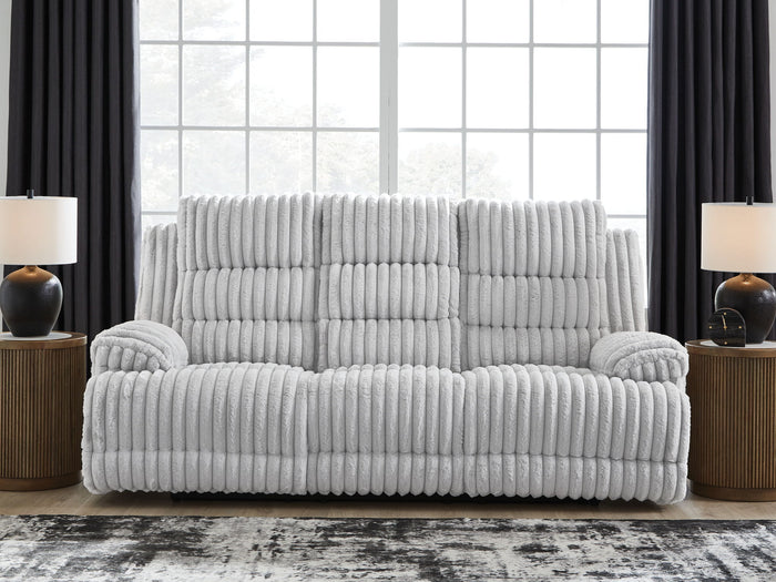 Rhines Falls - Reclining Power Sofa With Drop Down Table - Alloy image 3