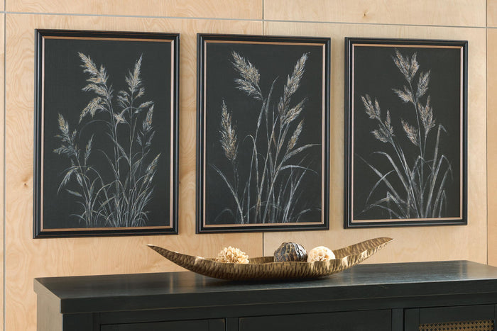Janisburg - Wall Art Set (Set of 3) - Black / White / Brown image 2