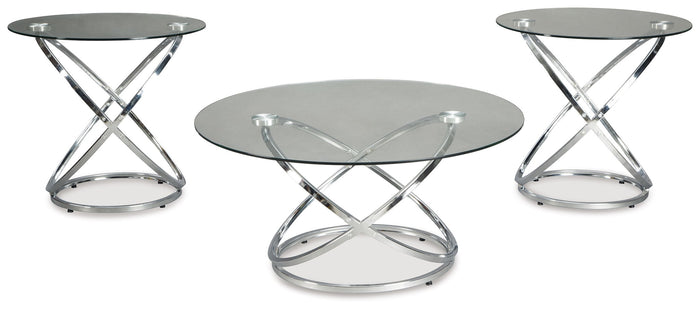 Hollynyx - Occasional Table Set (Set of 3) - Chrome Finish image 2