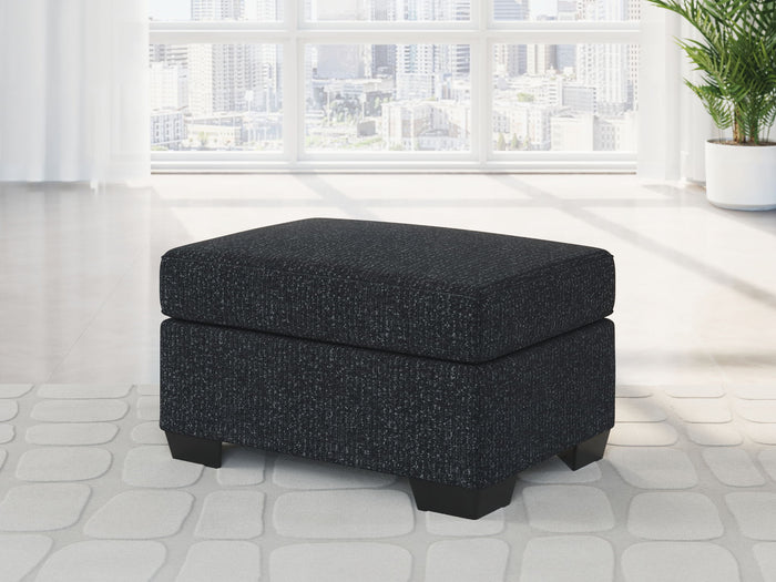 Jasmine Peaks - Ottoman - Coal image 3
