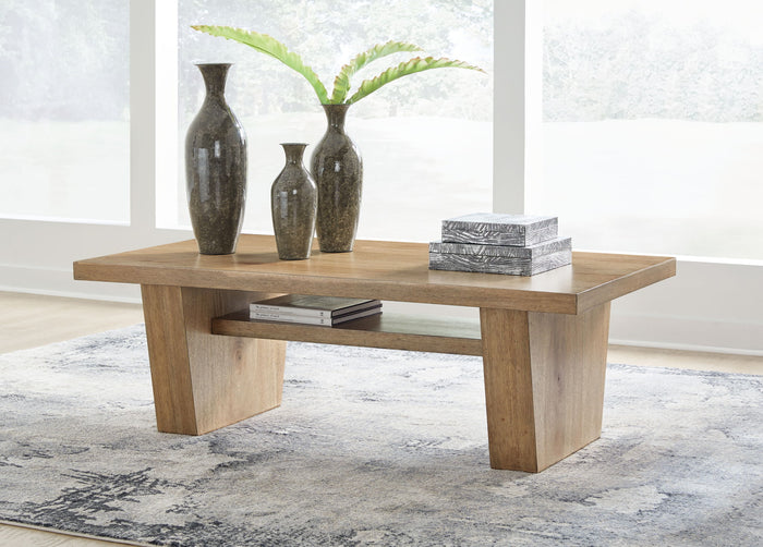 Kristiland - Rectangular Cocktail Table - Light Brown image 3