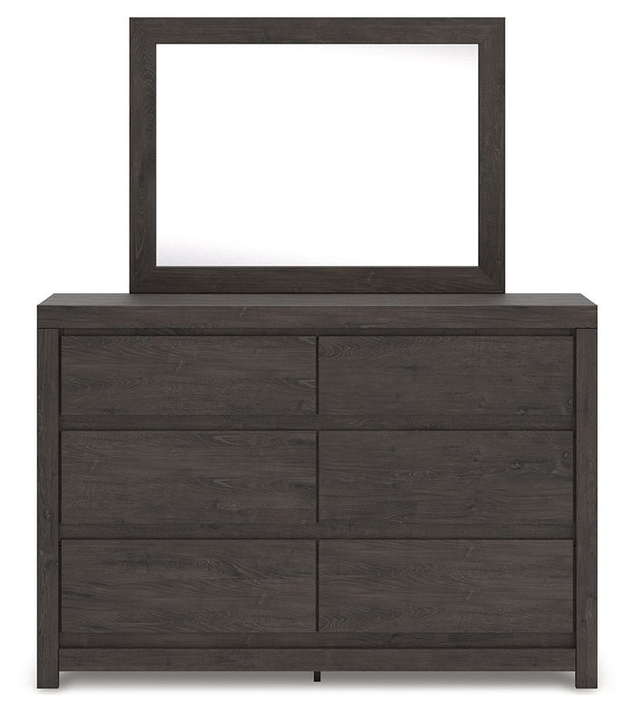 Fraluna - Dresser And Mirror - Charcoal image 2