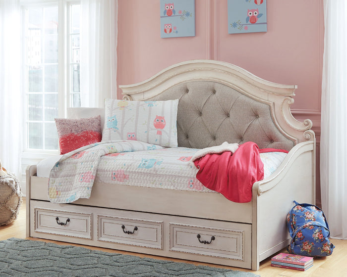 Realyn - Twin Day Bed With Storage - Chipped White image 2