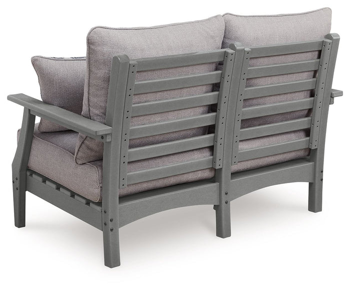 Cove Beach - Loveseat With Cushion - Gray image 2