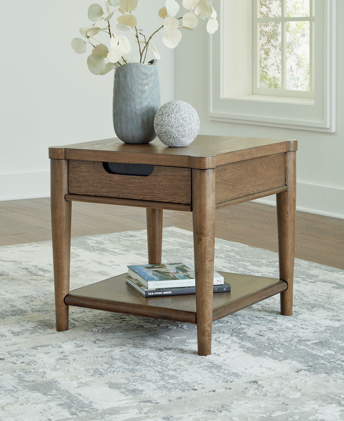Roanhowe - Rectangular End Table - Brown image 2