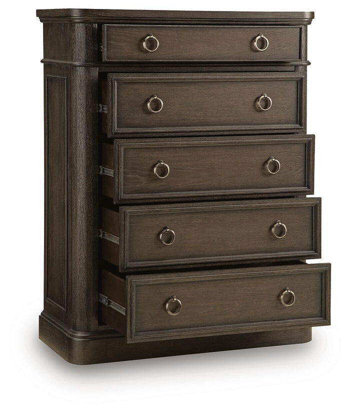 Wickenger - Five Drawer Chest - Dark Brown image 3