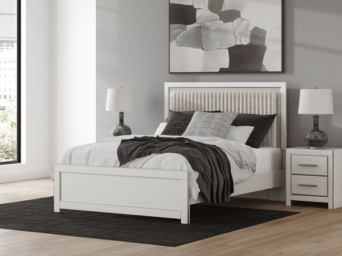 Zuraleus - Upholstered Panel Platform Bed With Roll Slats image 10