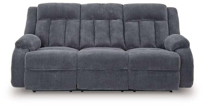 Observation - Reclining Power Sofa With Drop Down Table - Steel image 3