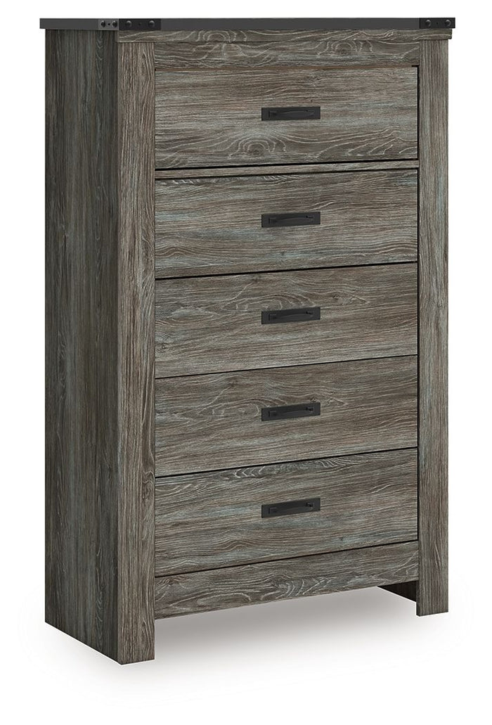 Frandern - Five Drawer Chest - Gray image 4