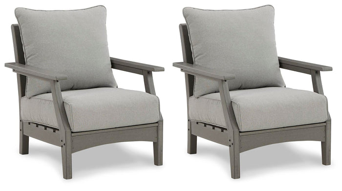 Visola - Lounge Chair w/Cushion (Set of 2) - Gray image 1