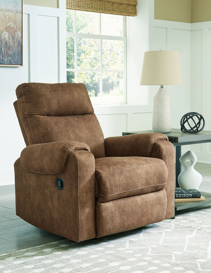 Edenwold - Rocker Recliner - Faux Leather - Brindle image 3
