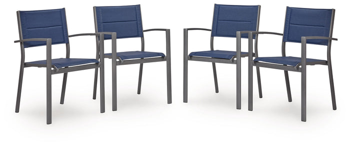Rocky Creek - Sling Arm Chair (Set of 4) - Blue / Gray image 1