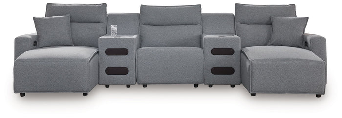 Modmax II - Reclining Sectional - Salt And Pepper image 8
