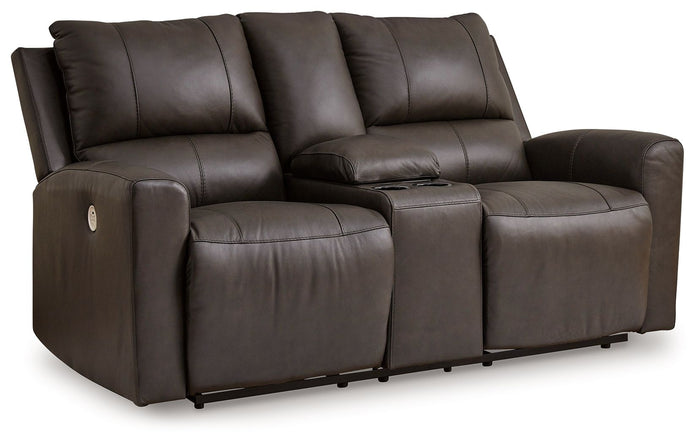Boxmere - Dbl Power Reclining Loveseat with Console - Storm image 1