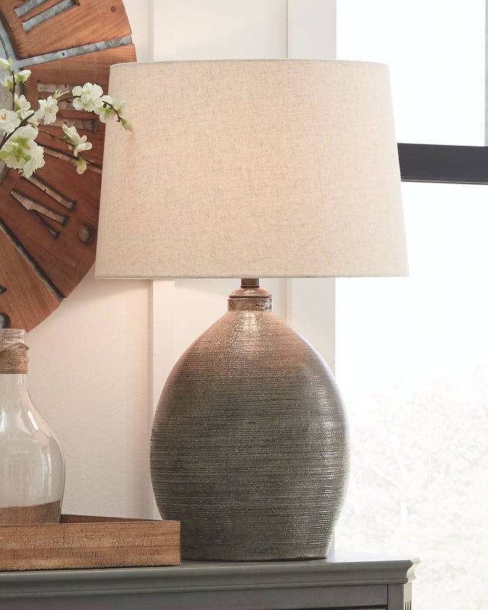 Joyelle - Terracotta Table Lamp  - Gray image 2
