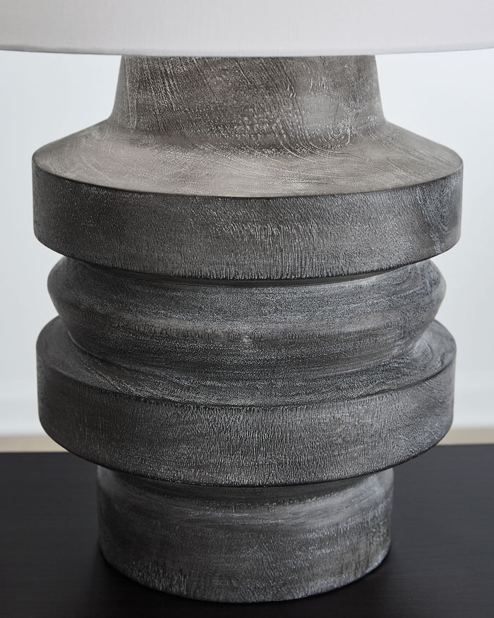 Wahida - Poly Table Lamp - Distressed Black image 3