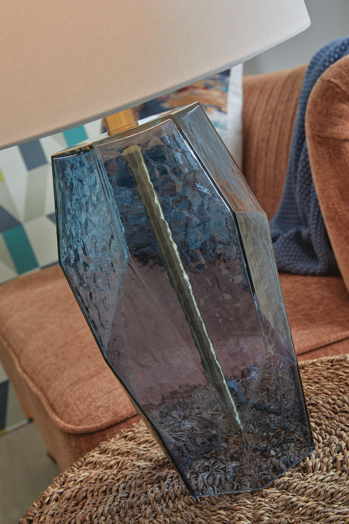 Tallow - Glass Table Lamp - Blue image 2