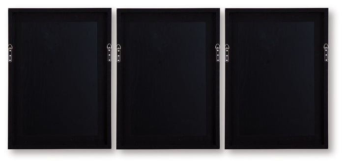 Jossletts - Wall Art Set (Set of 3) - Orange / Black / Ivory image 3