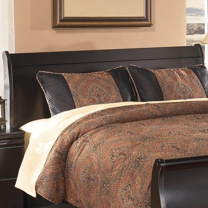 Huey Vineyard - Queen Sleigh Headboard - Black image 2