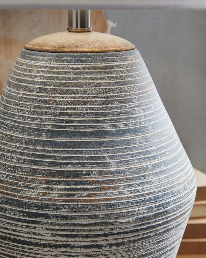 Lawrock - Terracotta Table Lamp - Antique Blue image 3
