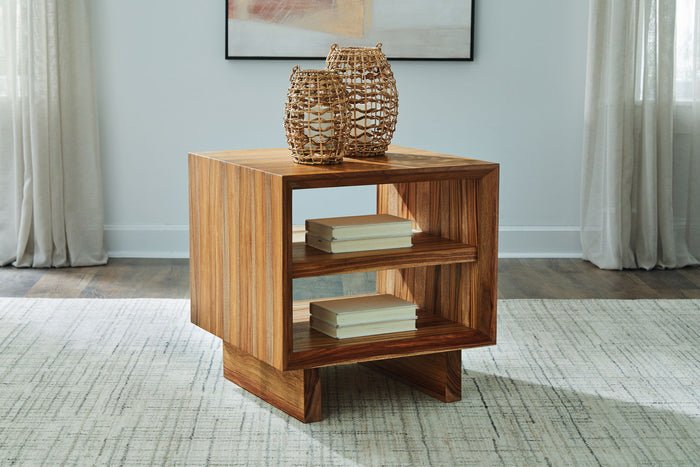Dressonni - Square End Table - Brown image 2