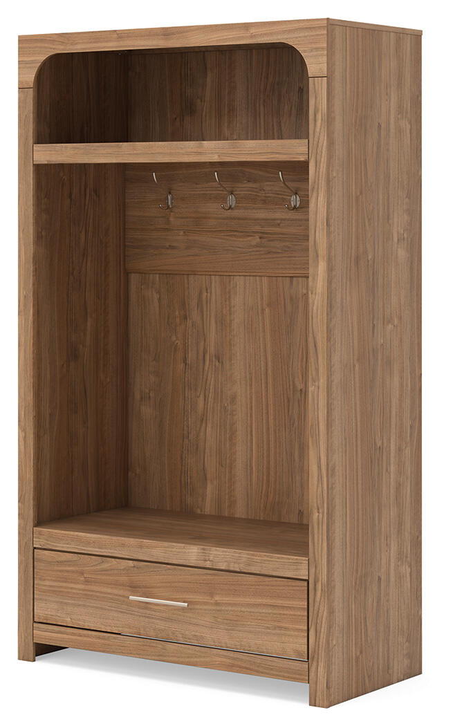 Dovander - Hall Tree With Storage Bench - Brown image 3