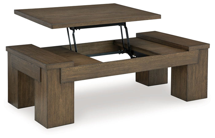 Rosswain - Lift Top Cocktail Table - Warm Brown image 3