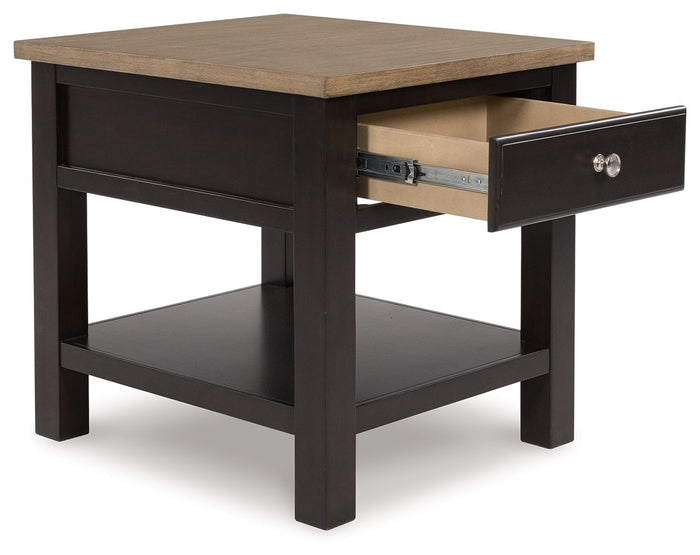Drazmine - Rectangular End Table - Brown image 2