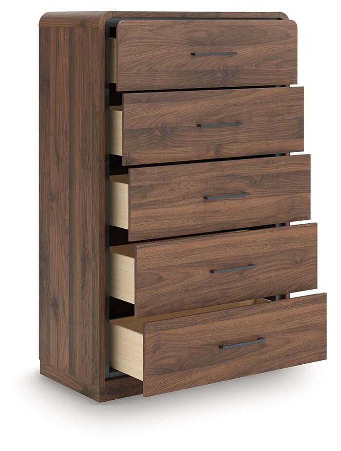 Fortlorn - Five Drawer Chest - Walnut Brown image 2