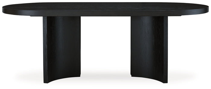 Rowanbeck - Oval Dining Room Table - Black image 3