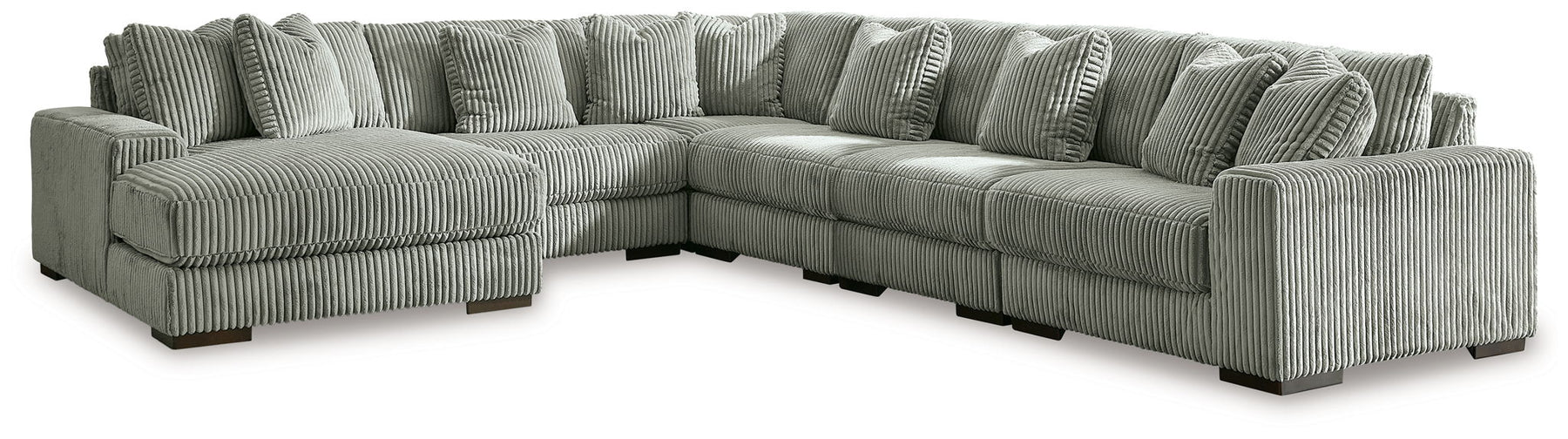 Gray / 6 Pc. Left Arm Facing Corner Chaise Sectional