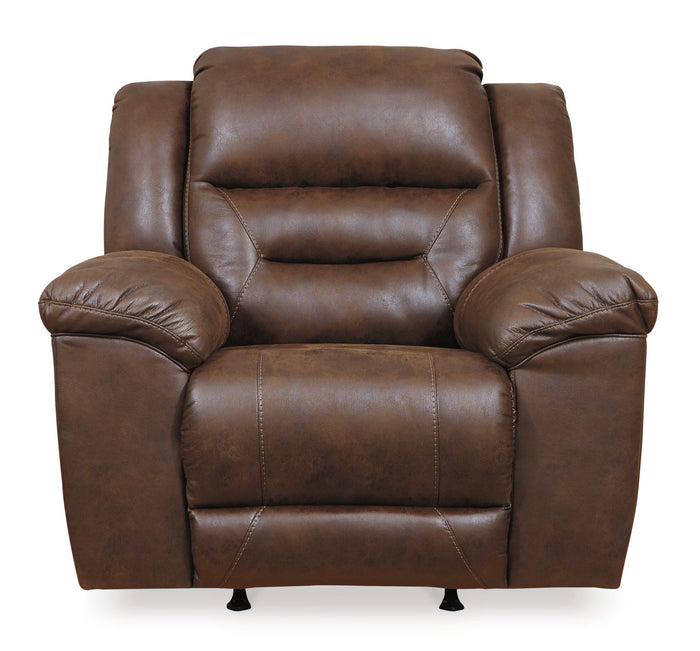 Stoneland - Rocker Recliner - Faux Leather - Chocolate image 2