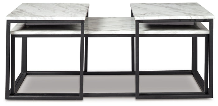 Donnesta - Occasional Table Set (Set of 3) - Gray / Black image 3