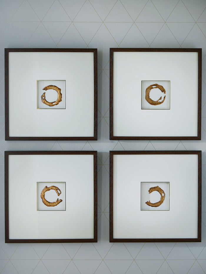 Dallbourne - Wall Art Set (Set of 4) - White / Gold Finish image 3