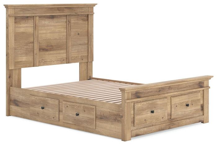 Makidern - Panel Storage Bed With Under Bed Storage Unit And Storage Footboard image 8