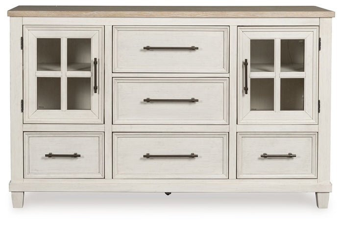 Shaybrock - Dresser - Antique White / Brown image 2