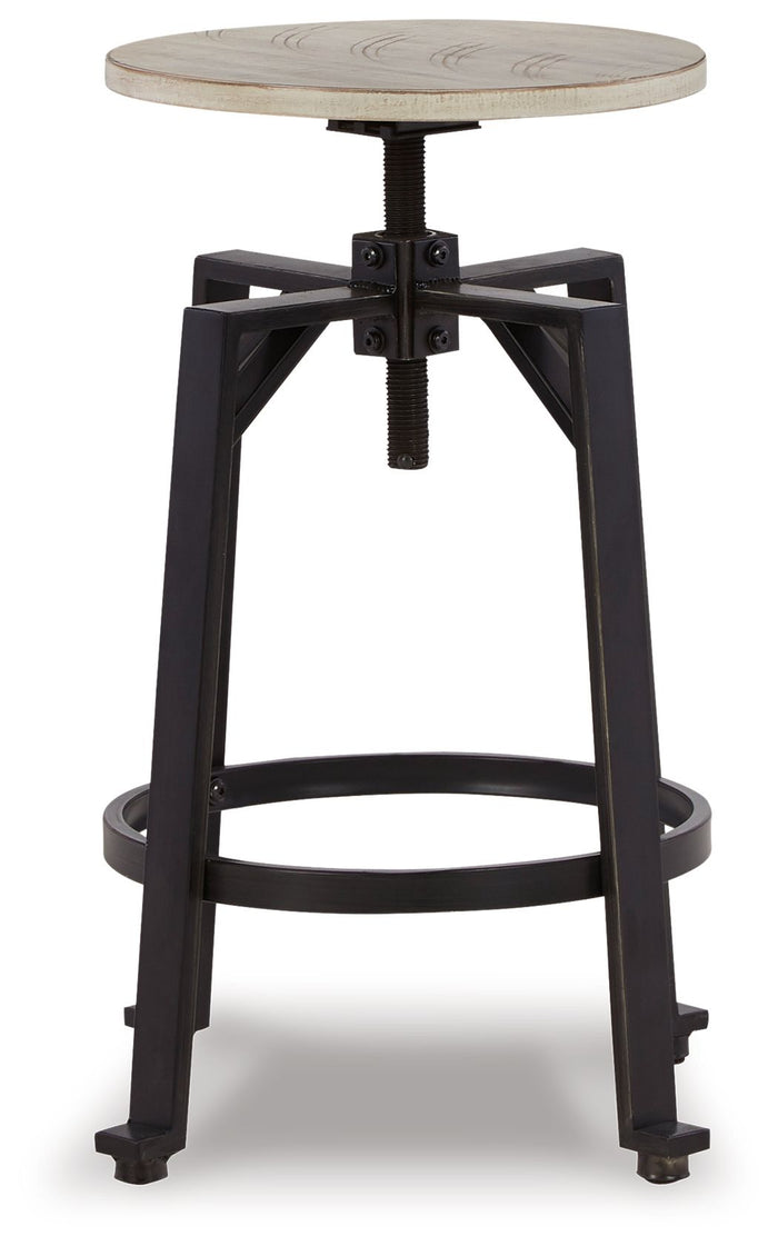 Karisslyn - Swivel Stool (Set of 2) - Whitewash / Black image 3