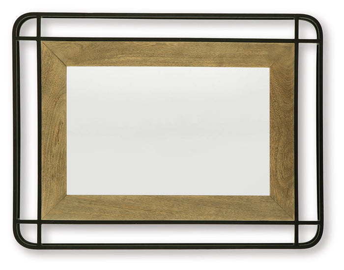 Beelman - Accent Mirror - Black / Brown image 3
